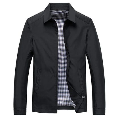 Chaqueta con Cuello Alto y Cierre de Cremallera para Hombre | Ideal para Uso Diario