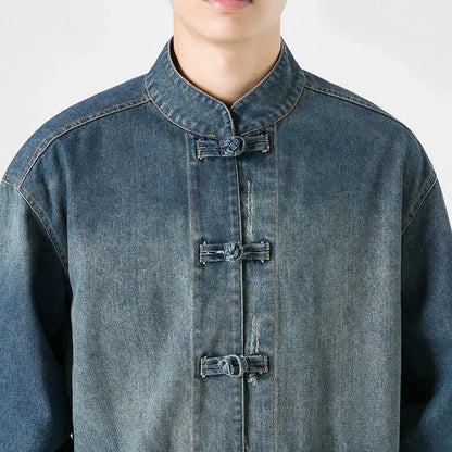 Camisa Con Cierre De Botones Y Col Mandarín Para Hombre | Ideal Para Uso Diario