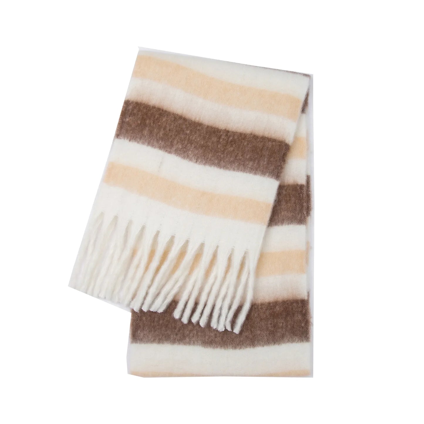 Bufanda Con Diseño A Rayas Para Mujer | Ideal Para Invierno