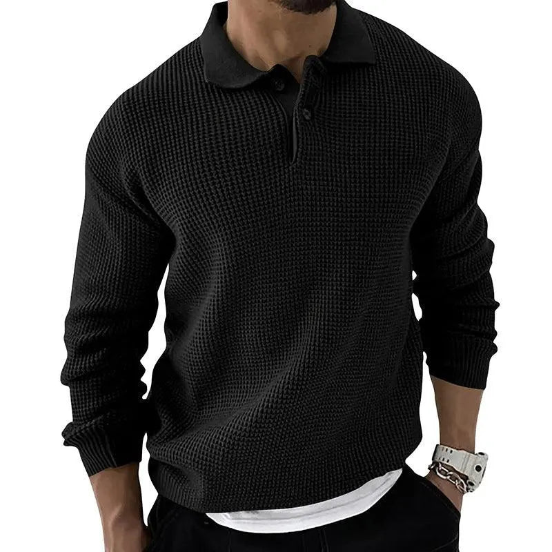 Jersey Con Cuello Polo Y Cierre Corto Para Hombres | Ideal Para Uso Diario Y Entornos Informales