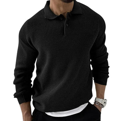 Jersey Con Cuello Polo Y Cierre Corto Para Hombres | Ideal Para Uso Diario Y Entornos Informales