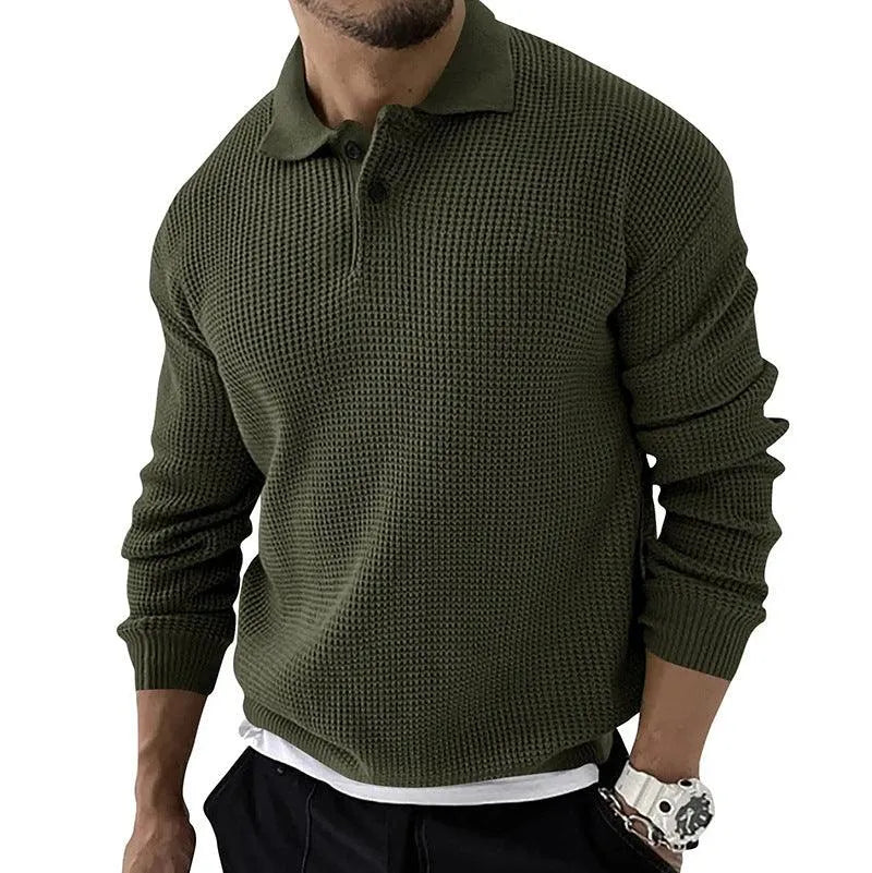 Jersey Con Cuello Polo Y Cierre Corto Para Hombres | Ideal Para Uso Diario Y Entornos Informales