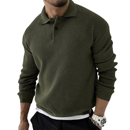 Jersey Con Cuello Polo Y Cierre Corto Para Hombres | Ideal Para Uso Diario Y Entornos Informales
