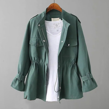 Trench Largo con Doble Botonadura y Cinturón Ajustable para Mujer | Ideal para Otoño y Eventos Formales