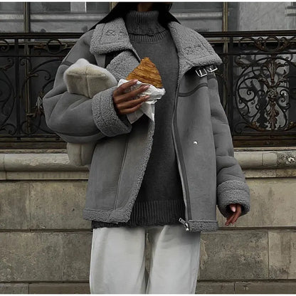 Abrigo De Invierno Con Diseño Holgado Y Bolsillos Para Mujer | Ideal Para Invierno