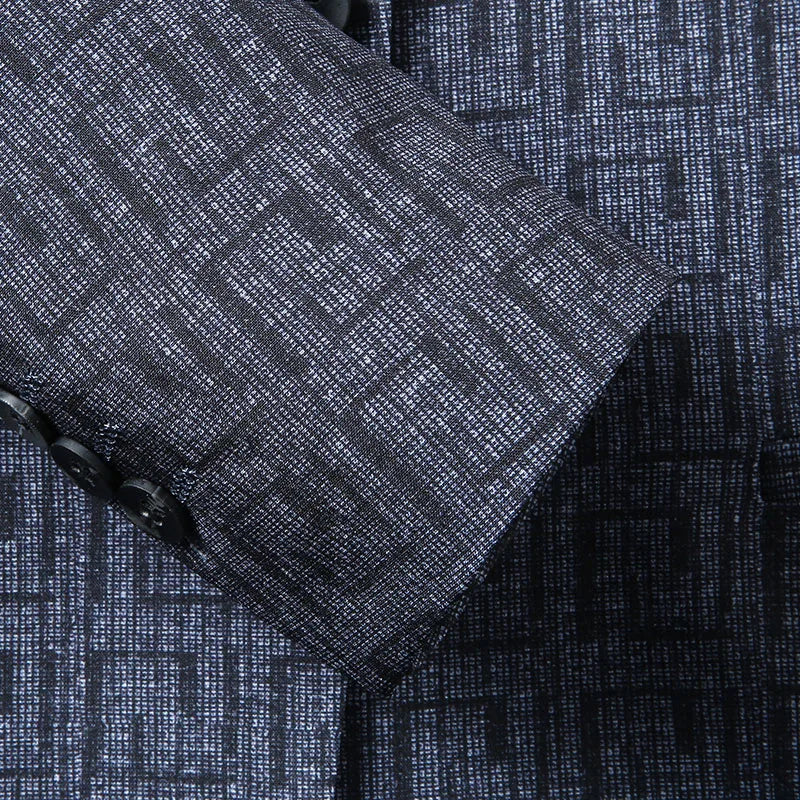 Blazer Con Motivo Geométrico Y Corte Estándar Para Hombre | Ideal Para Usos Formales Y Semi-Formales