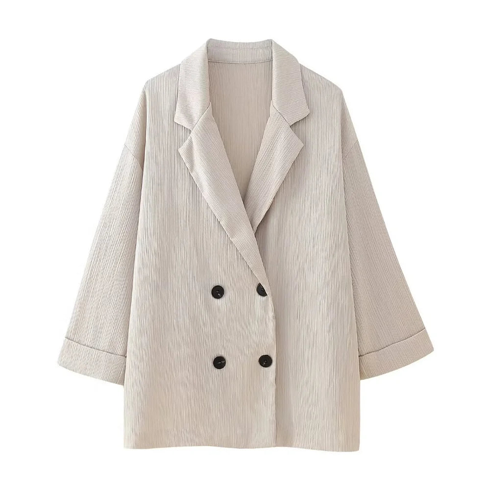 Conjunto De Dos Piezas Con Blazer Y Pantalón Recto Para Mujer | Ideal Para Uso Profesional Y Formal