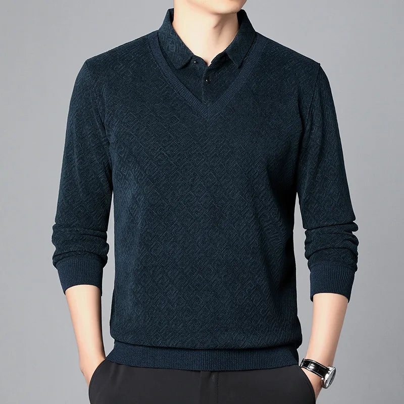 Jersey de Punto con Cuello en V para Hombre | Ideal para Uso Diario y Profesional