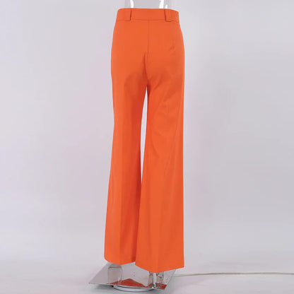Pantalón De Cintura Alta Con Piernas Anchas Y Pliegues Para Mujer | Ideal Para Uso Diario