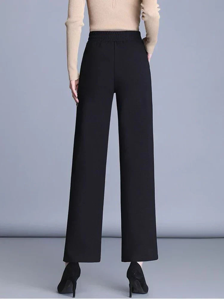 Pantalón de Talle Alto con Corte Amplio para Mujer | Ideal para Uso Diario