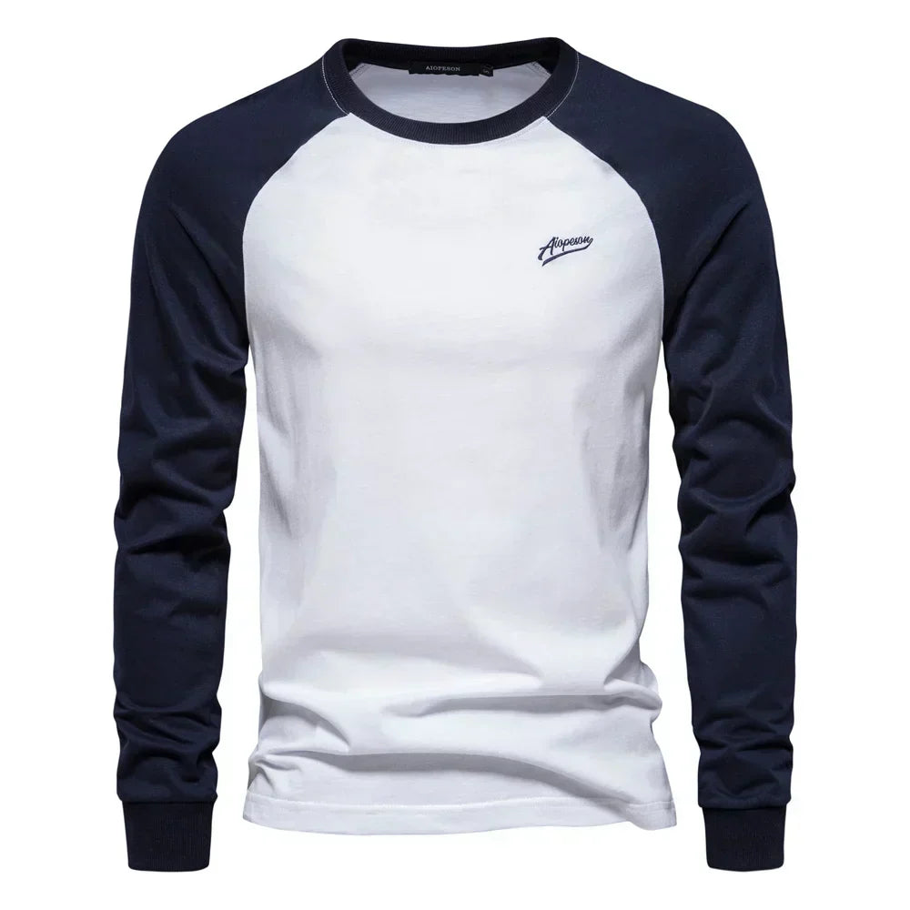 Camisa De Color Liso Con Mangas Raglán Y Cierre Abotonado Para Hombre | Ideal Para Uso Diario