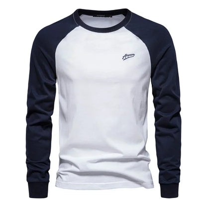 Camisa De Color Liso Con Mangas Raglán Y Cierre Abotonado Para Hombre | Ideal Para Uso Diario