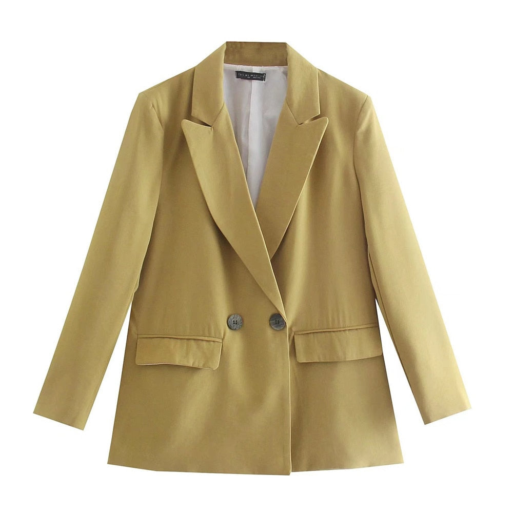 Blazer Con Cierre Cruzado Y Botones Para Mujer | Ideal Para Contextos Profesionales Y Uso Diario