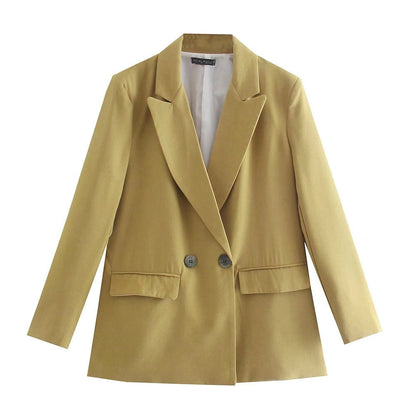 Blazer Con Cierre Cruzado Y Botones Para Mujer | Ideal Para Contextos Profesionales Y Uso Diario