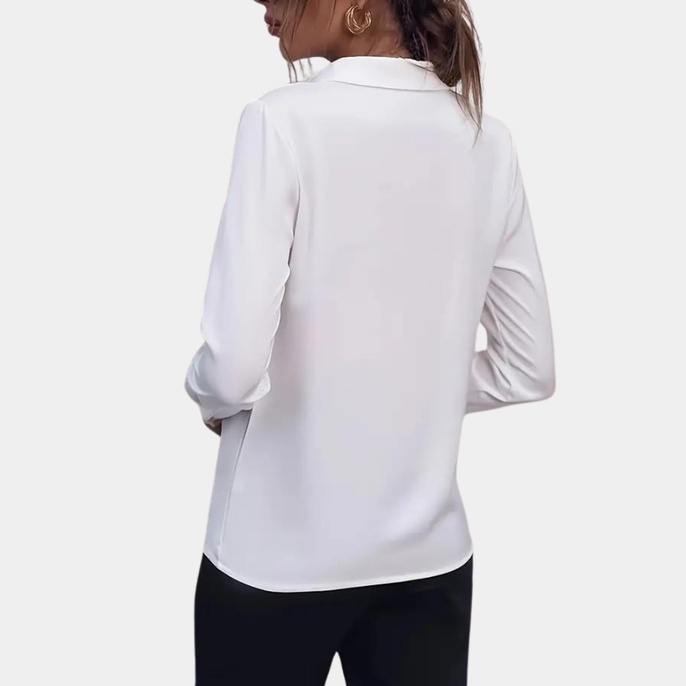 Blusa con Cuello Clásico y Cierre con Botones para Mujer | Ideal para Trabajo o Uso Diario