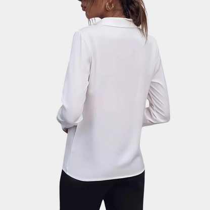 Blusa con Cuello Clásico y Cierre con Botones para Mujer | Ideal para Trabajo o Uso Diario