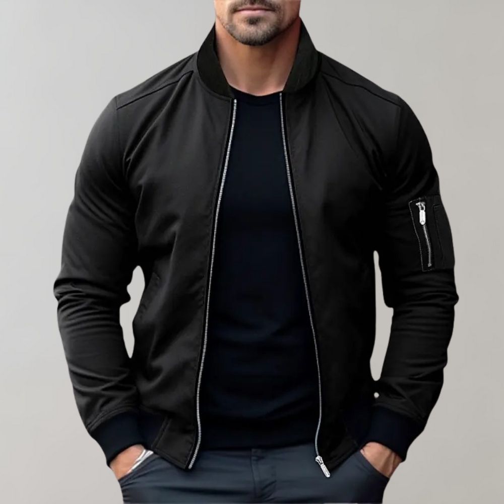 Chaqueta Con Cierre De Cremallera Y Corte Clásico Para Hombre | Ideal Para Uso Diario