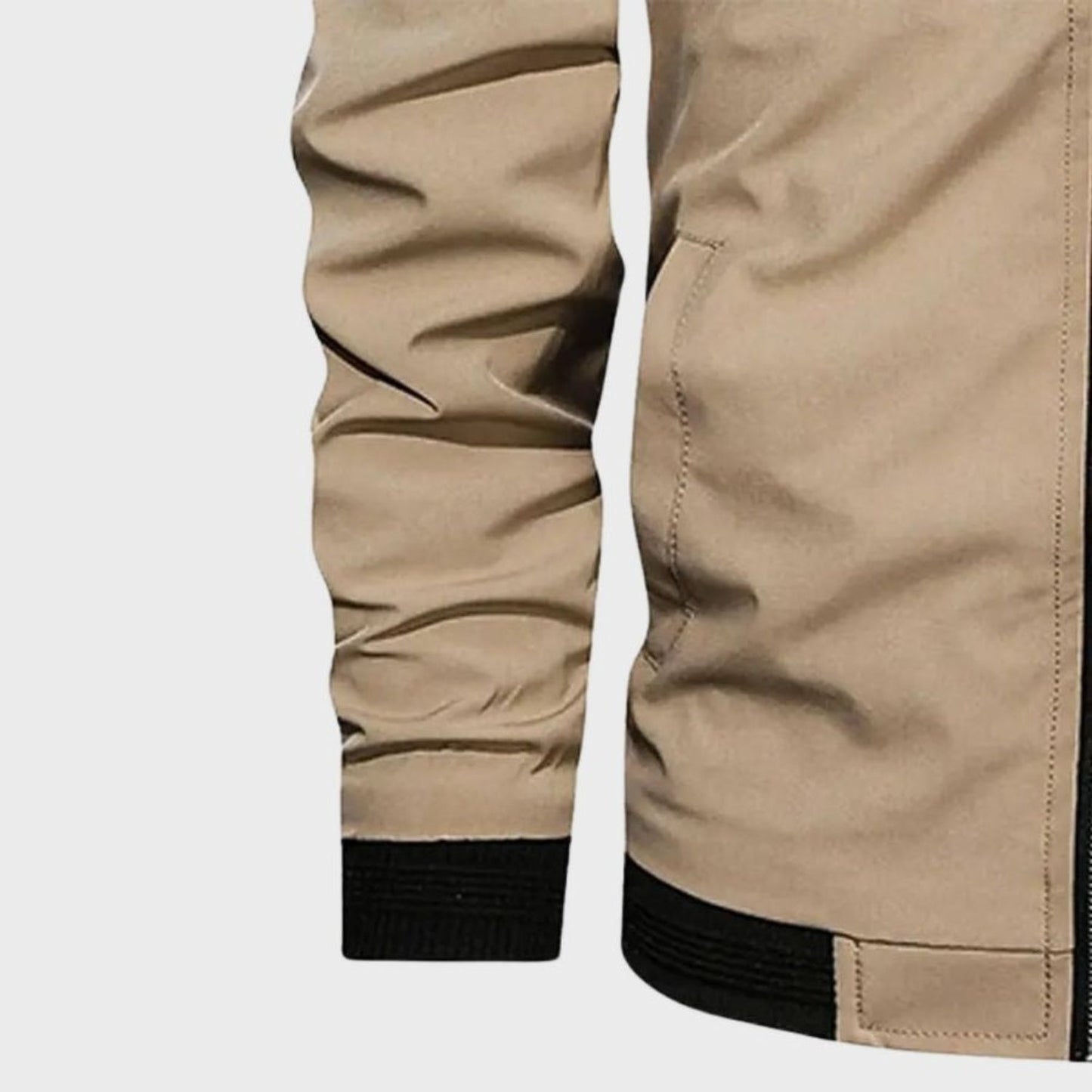 Bomber Con Cremallera Frontal Y Bolsillos Múltiples Para Hombres | Corte Recto Para Uso Diario