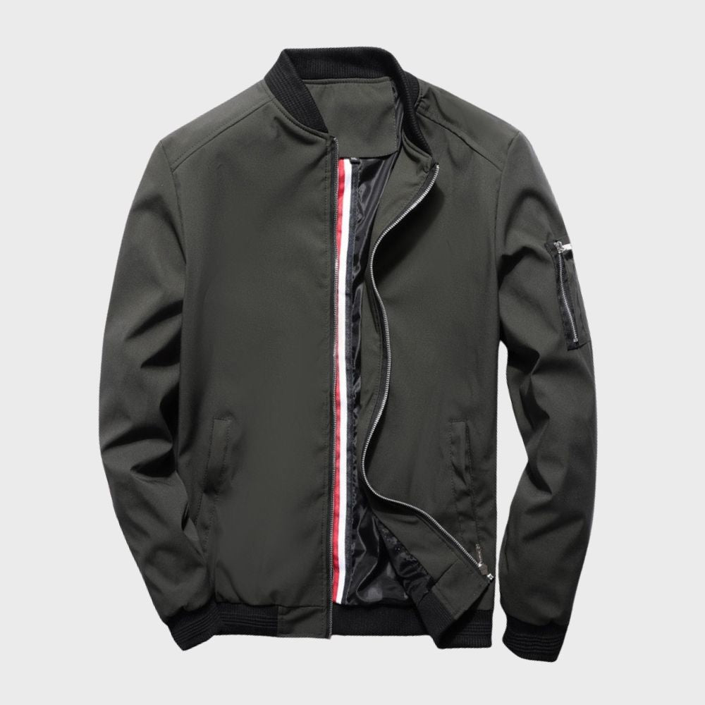 Chaqueta Con Cierre De Cremallera Y Corte Clásico Para Hombre | Ideal Para Uso Diario