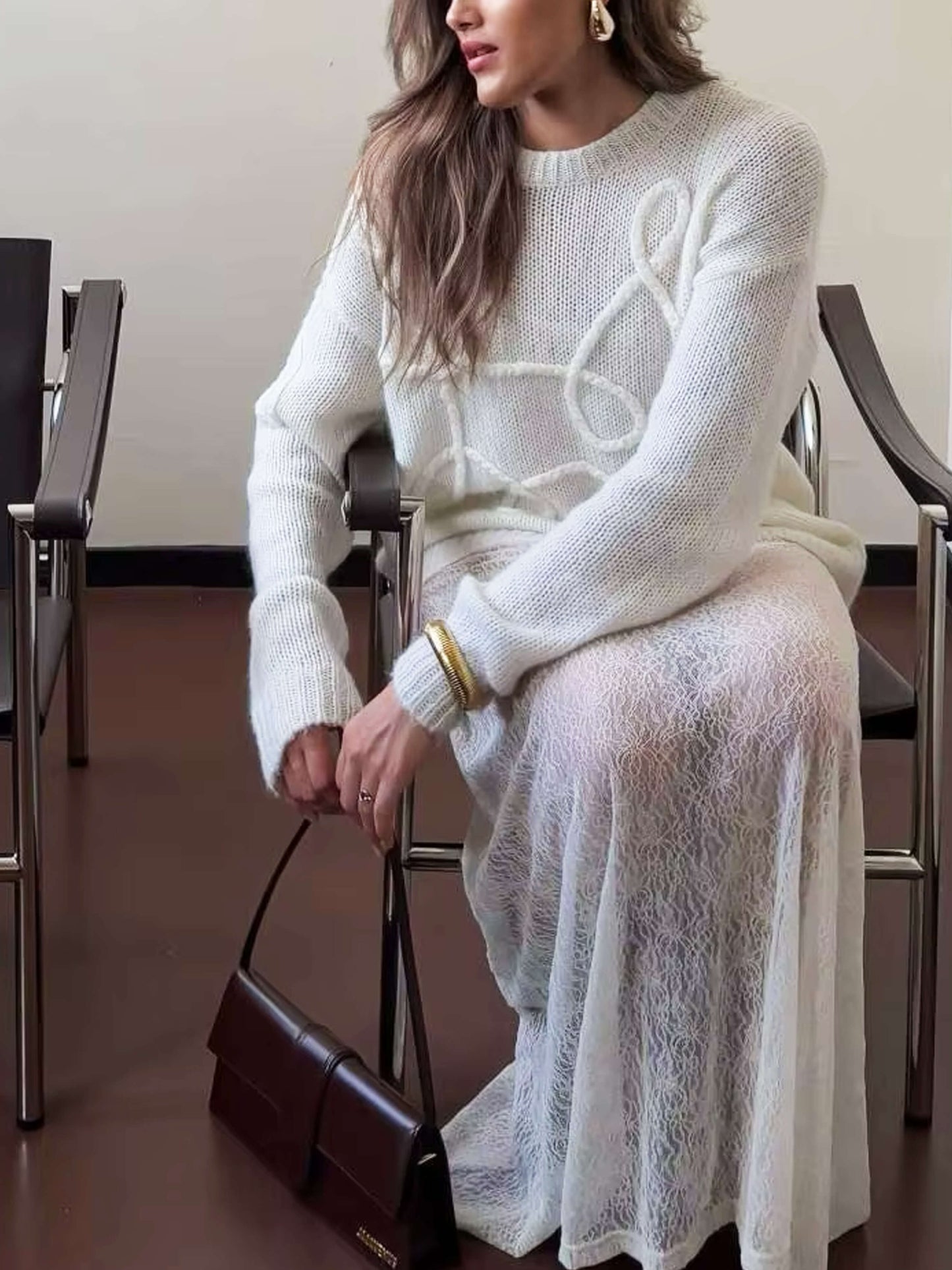 Jersey De Punto con Corte Oversize para Mujer | Ideal para Días Frescos