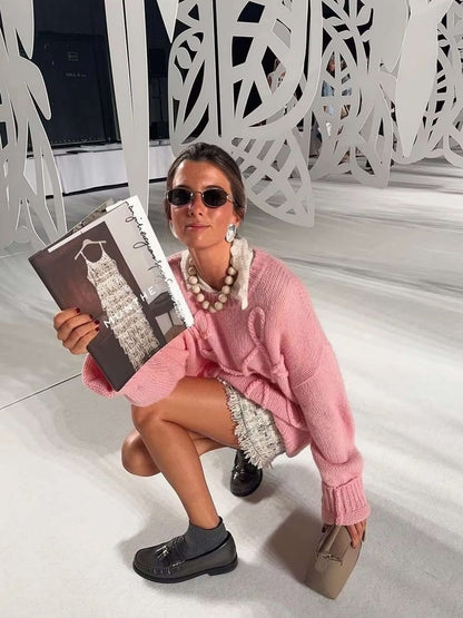 Jersey De Punto con Corte Oversize para Mujer | Ideal para Días Frescos
