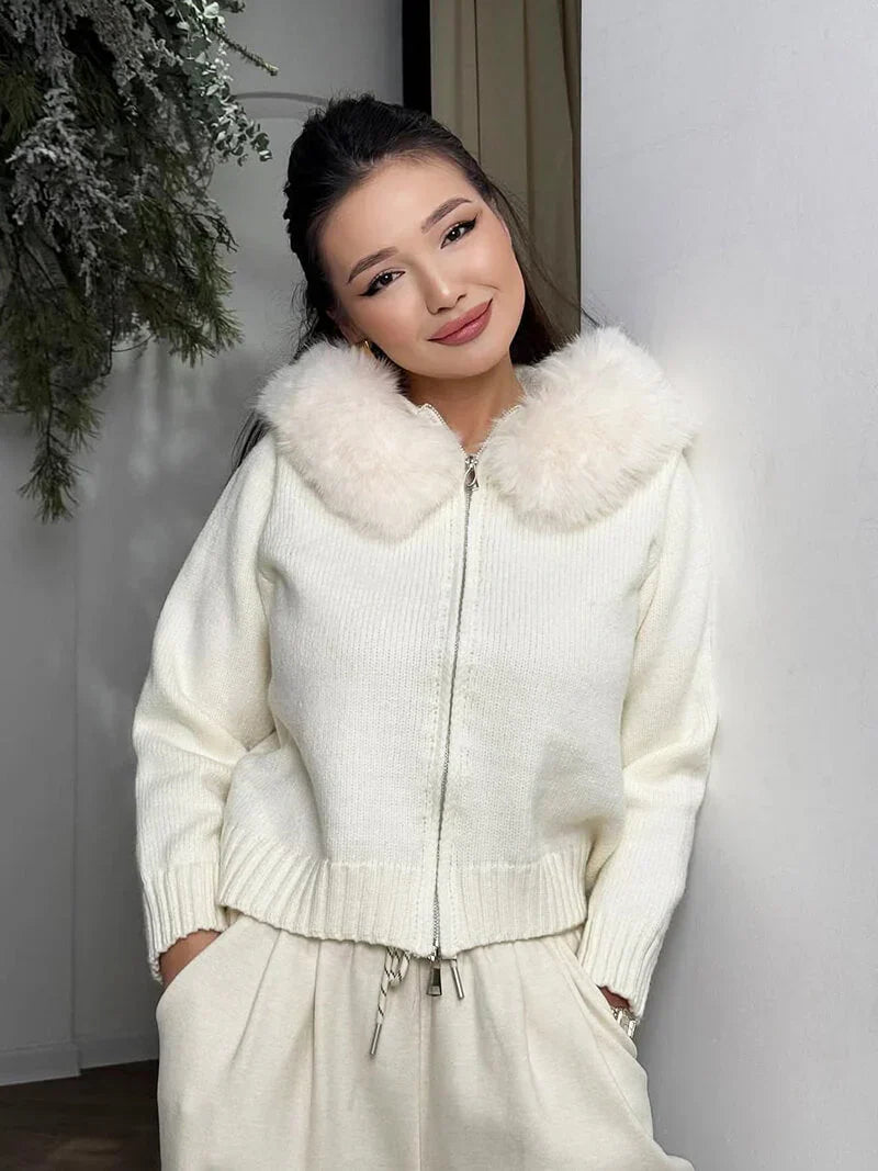Chaqueta Con Capucha Y Cierre Frontal Para Mujer | Ideal Para Temporada Fría