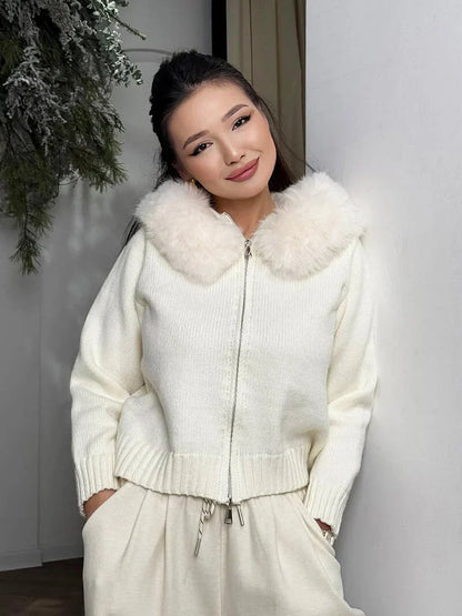 Chaqueta Con Capucha Y Cierre Frontal Para Mujer | Ideal Para Temporada Fría