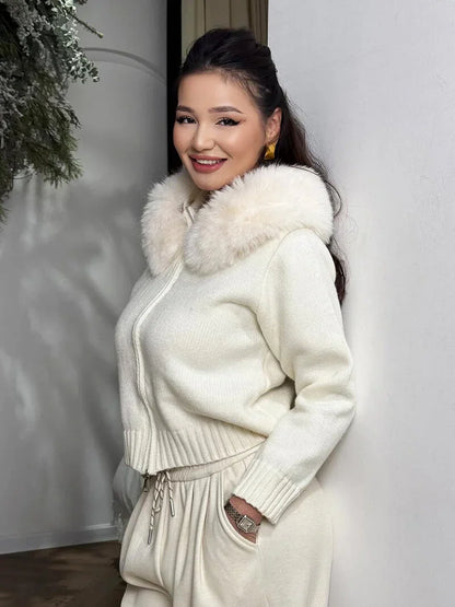 Chaqueta Con Capucha Y Cierre Frontal Para Mujer | Ideal Para Temporada Fría
