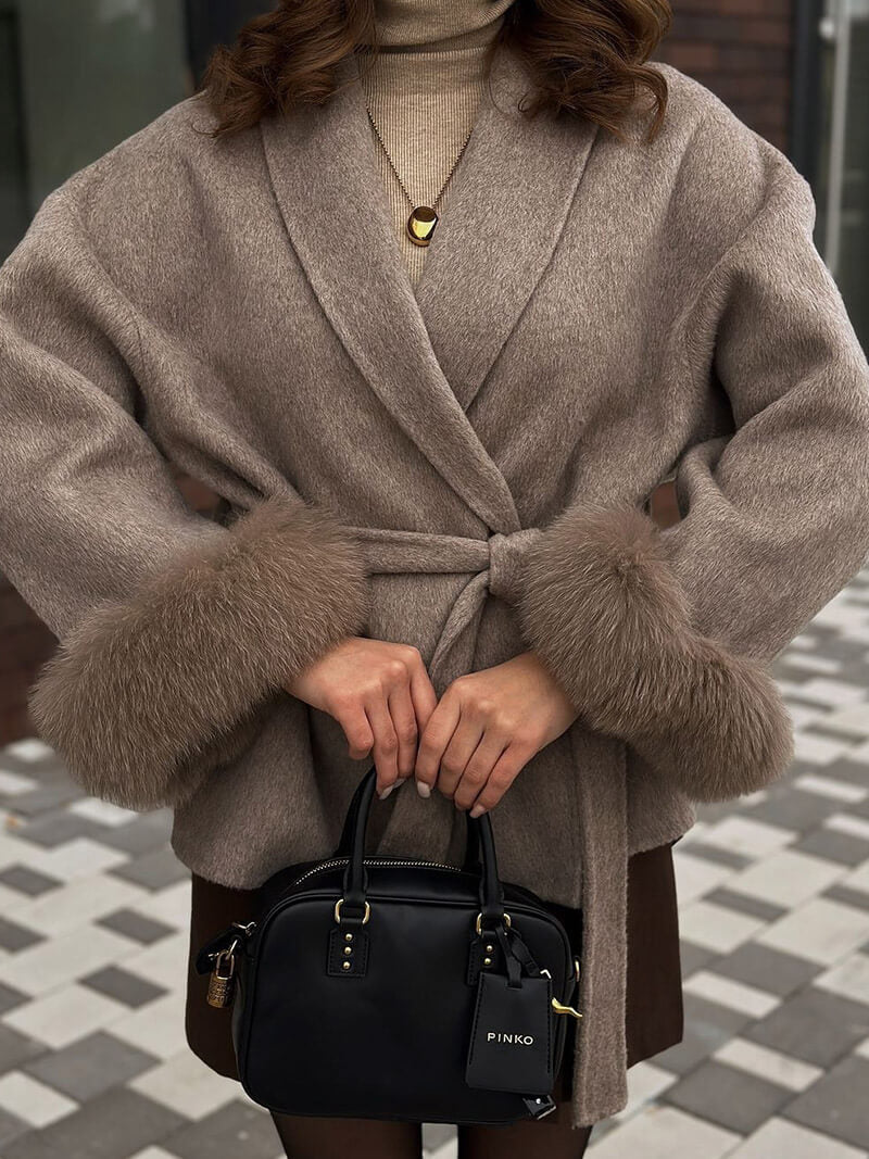 Abrigo De Temporada Fría Con Cinturón Ajustable Para Mujer | Ideal Para Otoño E Invierno