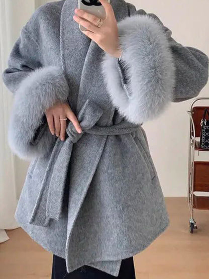 Abrigo De Temporada Fría Con Cinturón Ajustable Para Mujer | Ideal Para Otoño E Invierno
