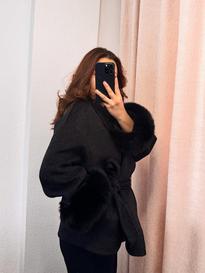 Abrigo De Temporada Fría Con Cinturón Ajustable Para Mujer | Ideal Para Otoño E Invierno