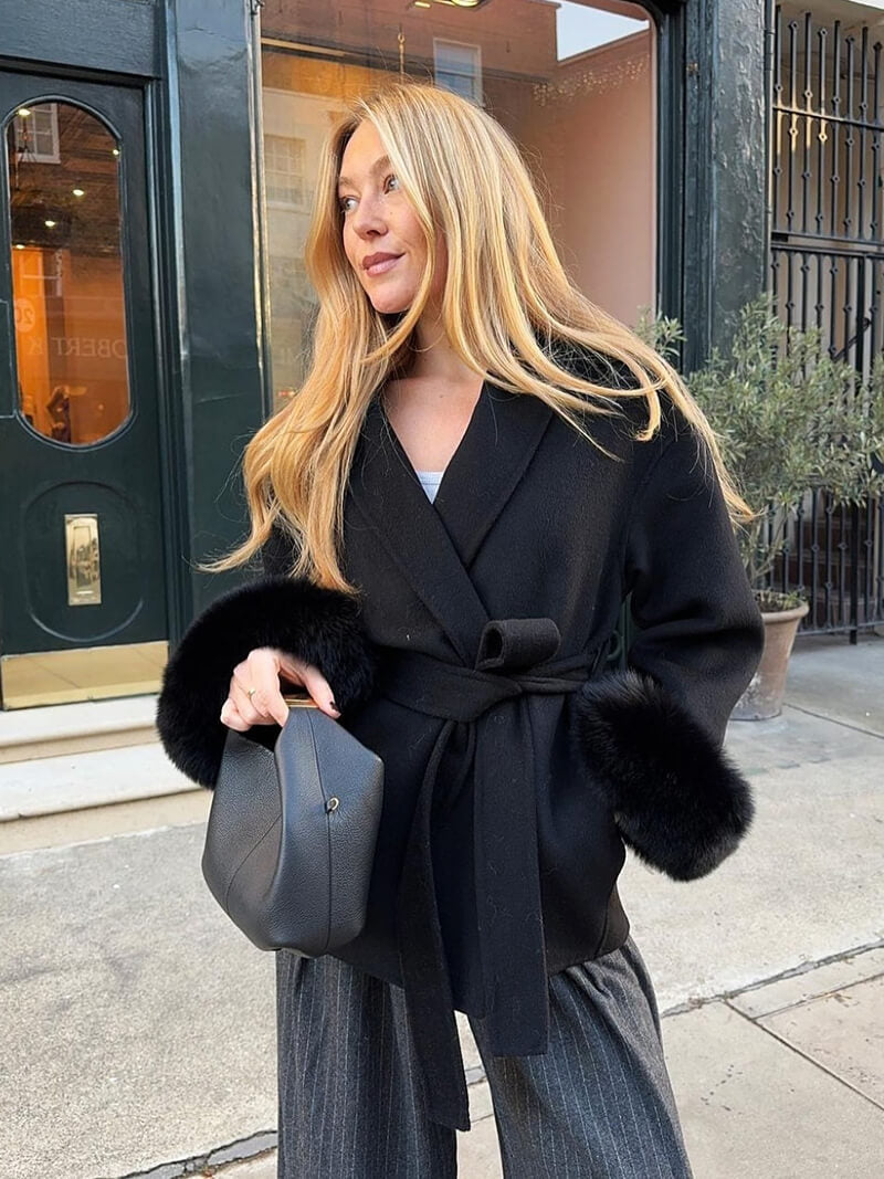 Abrigo De Temporada Fría Con Cinturón Ajustable Para Mujer | Ideal Para Otoño E Invierno