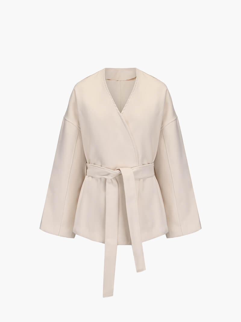 Chaqueta Kimono Con Cinturón Ajustable Para Mujer | Ideal Para Entretiempo