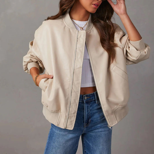 Chaqueta Bomber con Corte Amplio para Mujer | Ideal para Uso Diario y Salidas