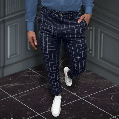 Pantalón A Cuadros Con Corte Recto Para Adultos | Ideal Para Uso Profesional O Informal