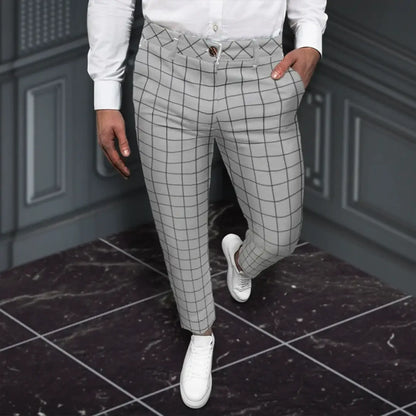 Pantalón A Cuadros Con Corte Recto Para Adultos | Ideal Para Uso Profesional O Informal