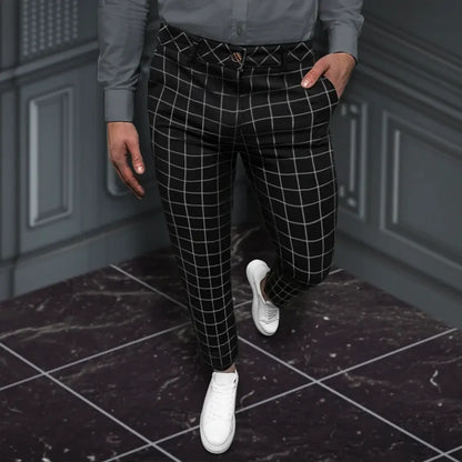 Pantalón A Cuadros Con Corte Recto Para Adultos | Ideal Para Uso Profesional O Informal