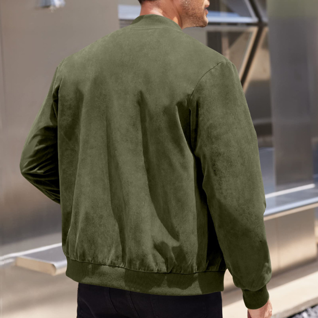 Chaqueta Bomber con Cierre de Cremallera para Adultos | Ideal para Períodos de Entretiempo