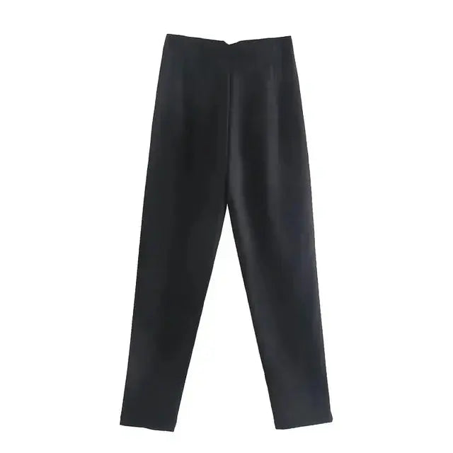 Pantalón Plisado Con Cintura Alta Para Mujer | Ideal Para Uso Diario