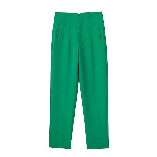 Pantalón Plisado Con Cintura Alta Para Mujer | Ideal Para Uso Diario