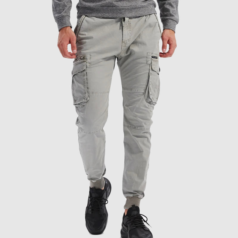 Jogger Cargo con Cintura Elástica y Bolsillos Múltiples para Hombre | Ideal para Uso Diario