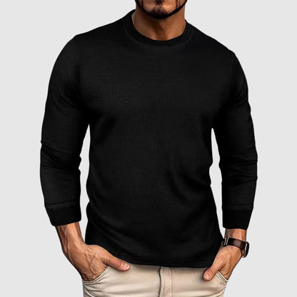 Jersey de Cuello Redondo de Manga Larga para Hombre | Ideal para Uso Diario