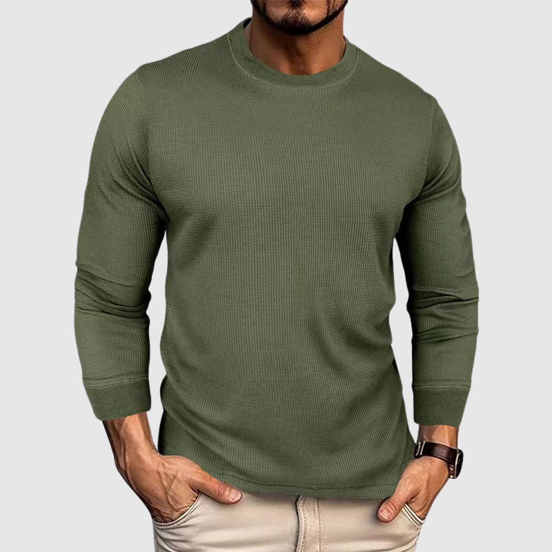 Jersey de Cuello Redondo de Manga Larga para Hombre | Ideal para Uso Diario