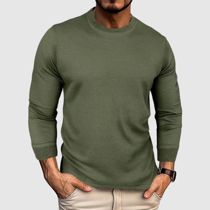 Jersey de Cuello Redondo de Manga Larga para Hombre | Ideal para Uso Diario