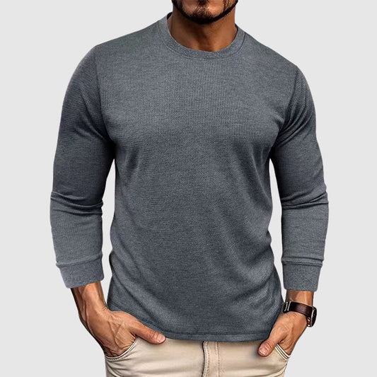 Jersey de Cuello Redondo de Manga Larga para Hombre | Ideal para Uso Diario