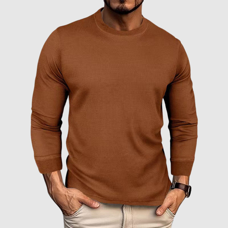 Jersey de Cuello Redondo de Manga Larga para Hombre | Ideal para Uso Diario