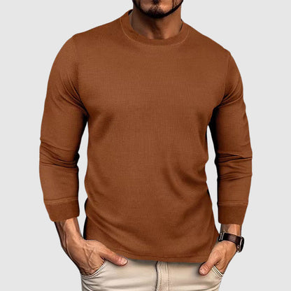 Jersey de Cuello Redondo de Manga Larga para Hombre | Ideal para Uso Diario