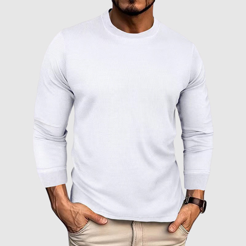 Jersey de Cuello Redondo de Manga Larga para Hombre | Ideal para Uso Diario