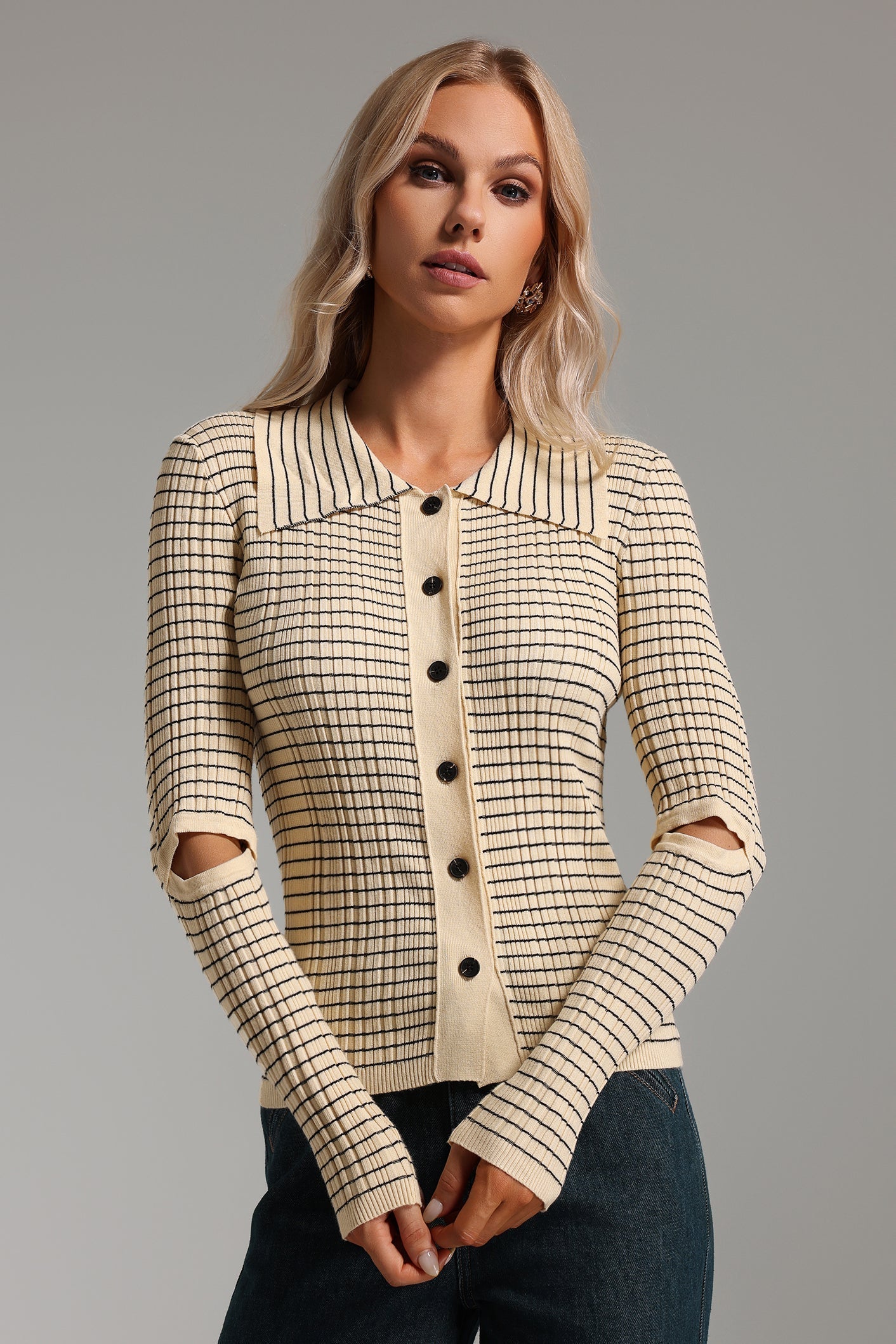 Cárdigan Estructurado con Cuello de Camisa para Mujer | Ideal para Uso Diario o Profesional