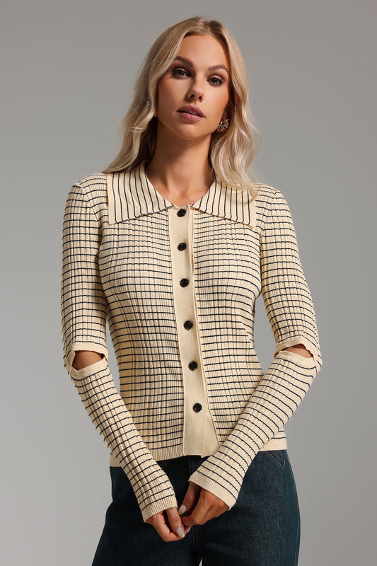 Cárdigan Estructurado con Cuello de Camisa para Mujer | Ideal para Uso Diario o Profesional